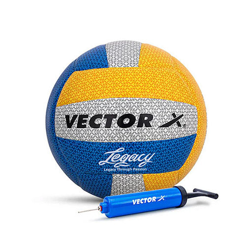 Vector X Legacy Volleyball with Pump | 18 Panel Laminated Rubberized P