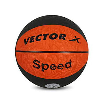 Vector X 8 Panel Speed Rubber Moulded Indoor/Outdoor Basketball with Butyl Bladder (Suitable for Practice/Match/Training) + Free Air Needle