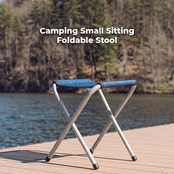 Vector X Camping Small Sitting Foldable Stool - Light Weight Portable|Solid Aluminum alloy Frame Material, Durable Outdoor Hiking & Fishing , Home, Picnic, Camp, BBQ, Travel (33*27 *35 cm)