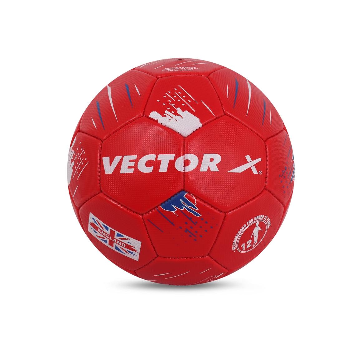 VECTOR X England Machine Stitched Embose PVC Football - (Pack of 1)