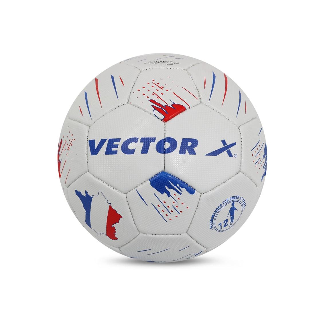 VECTOR X France Machine Stitched Embose PVC Football - (Pack of 1)