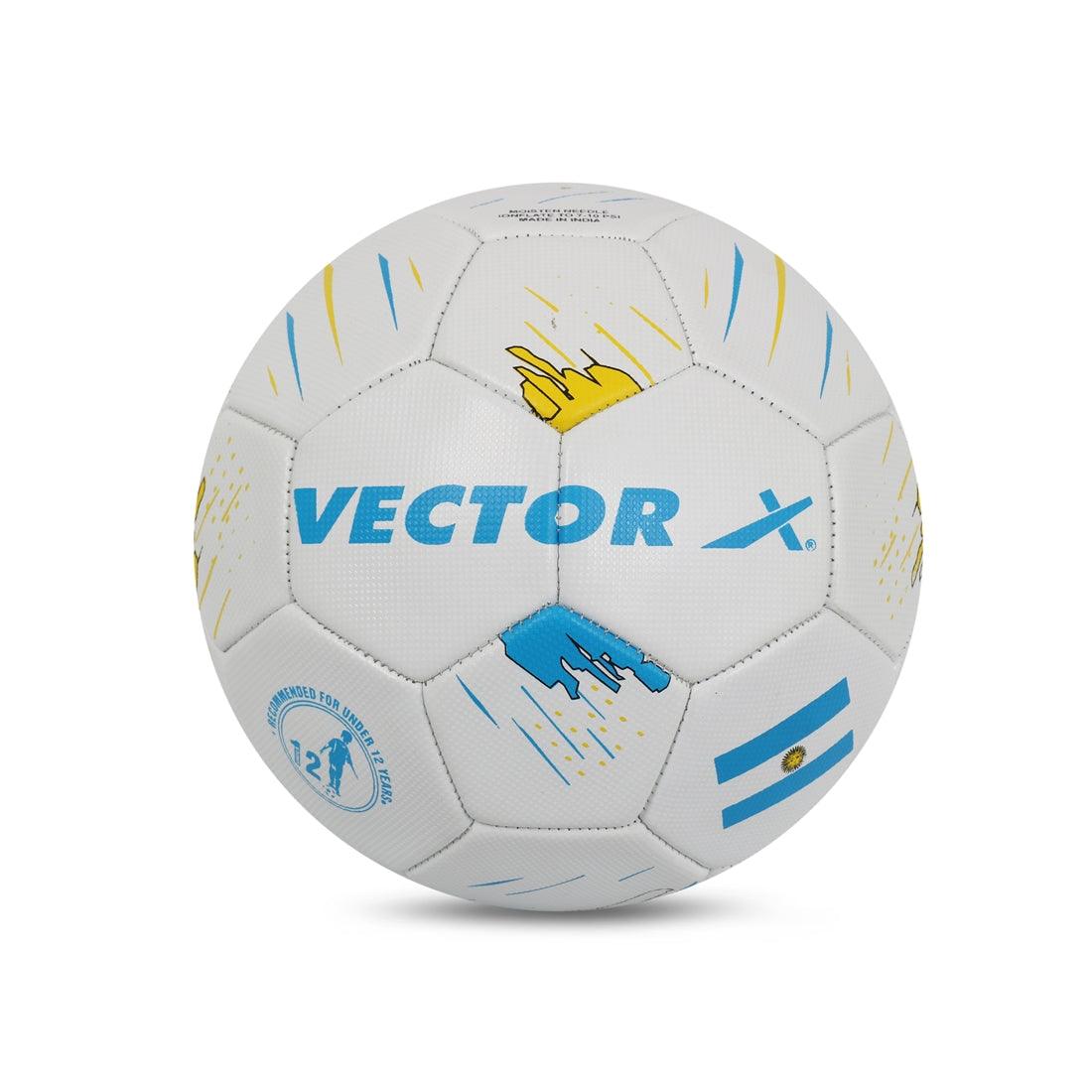 VECTOR X Argentina PVC Machine Stitched Embose Football -(Pack of 1)