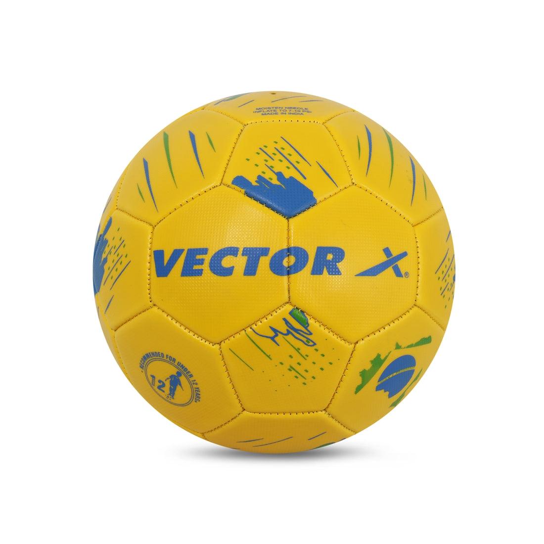 VECTOR X Brasil Machine Stitched Embose PVC Football  -(Pack of 1)