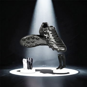 Vector X Kick-X Football Shoes Combo Kit with Shin Guards & Stockings | Lightweight Studs with High-Traction Sole for Training & Match Play