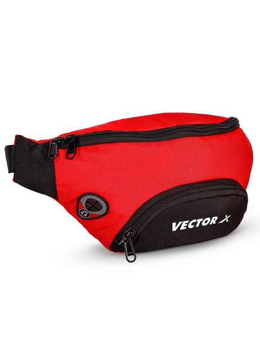 Vector X Stylish Waist Travel Hiking Chest/Fanny Bag with Adjustble Waist Belt, Pouch Sports Pack for Men and Women Premium Stitching, Handy,Versatile, Waterproof Bum Bag