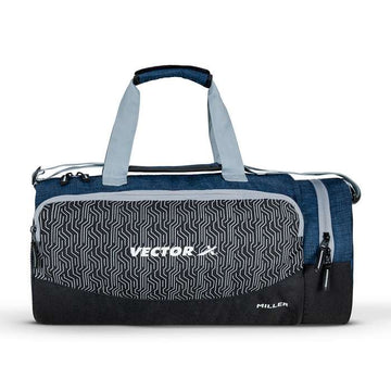 Vector X Miller Gym Bag for Women & Men, Sports Travel Duffel Bag Workout Bag Unisex | Water Resistant | Adjustable Shoulder Strap | Fitness Workout Carry Bag with Multiple Pockets