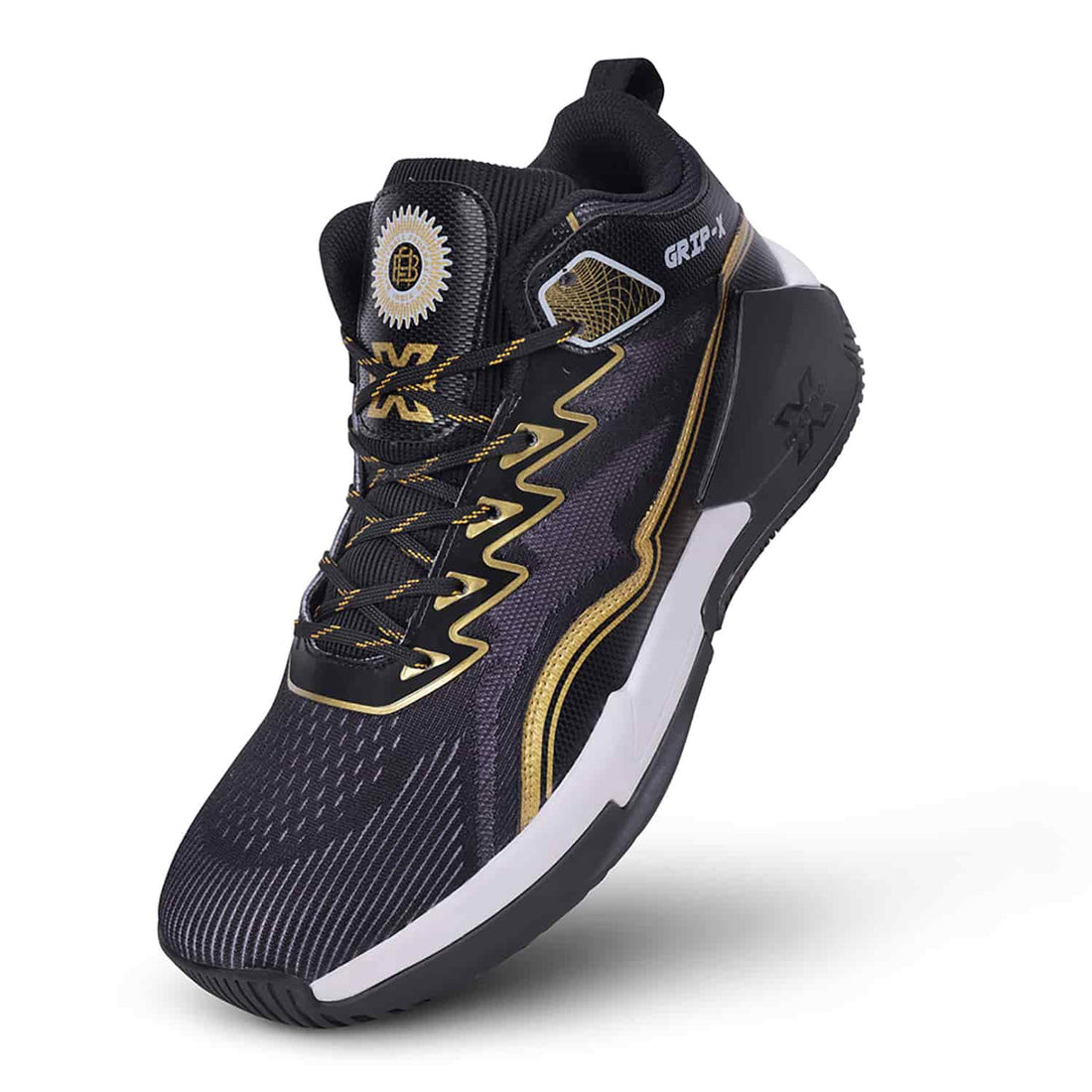 Vector X Grip X Basketball Shoes for Men | Cushioned Anti-Slip Basketball Sneakers with Knitted Upper & Rubber Sole