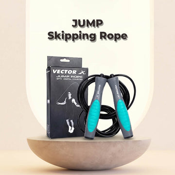 Vector X IR-97132 Skipping Jump Rope for Speed Skipping. Lightweight Jump Rope for Women, Men, and Kids(Pink-Grey)