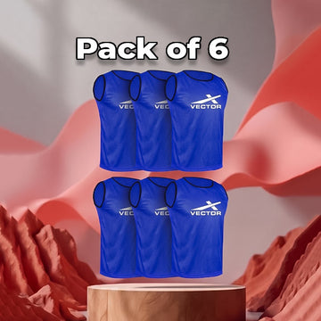 Vector X Training Bibs for Football Soccer Basketball Volleyball for Track and Field Play (Pack 0f 6)