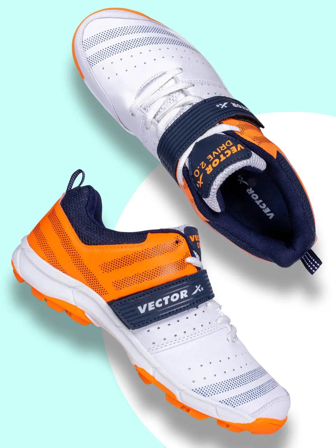 Vector-x White & Blue Vector X CKT-200 Cricket Shoes at Rs 160/pair in Vector-x White & Blue Vector X CKT-200 Cricket Shoes at Rs 160/pair in