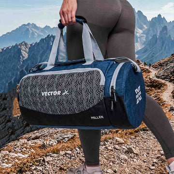 Vector X Miller Gym Bag for Men & Women | Water-Resistant Sports Duffel Bag with Multiple Pockets, Adjustable Shoulder Strap & Spacious Workout Travel Bag