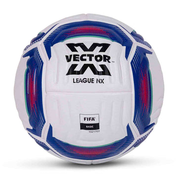 VECTOR X League NX Football Thermo Bonded PU Deep Embossed Panel Football Size 5 White Blue