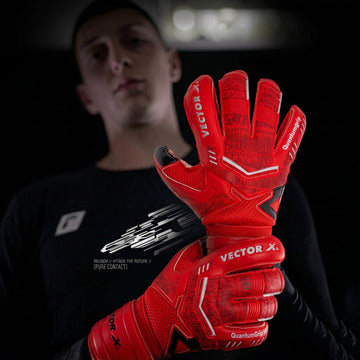 Vector X Quantum Goalkeeper Gloves, Soccer Gloves, Goalie Gloves, Breathable Football Gloves| 4mm Latex Material to Give Protection| for Kids Youth & Adult