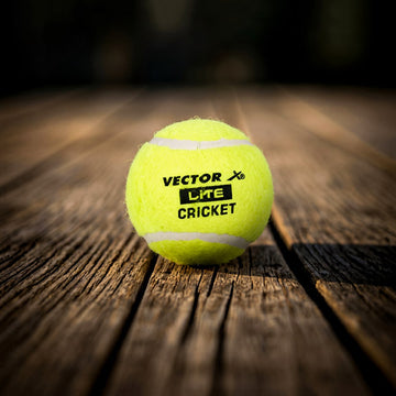 VECTOR X Lite Cricket Tennis Ball Pack of 6 | Lightweight Soft Practice Ball for Cricket Training, Backyard & Recreational Play