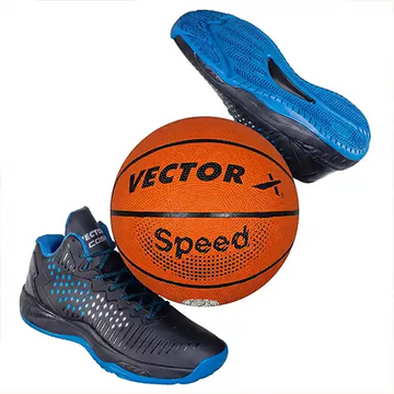 Vector X Cosmic Basketball Shoes with Speed Basketball Combo for Men | Cushioned Non-Slip Outdoor Court Sneakers with Ankle Support