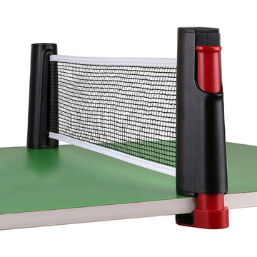 Vector X Retractable Table Tennis Net | Portable Ping Pong Net Replacement with Adjustable Clamp | Fits Most Tables for Indoor & Outdoor Play | Black-Red