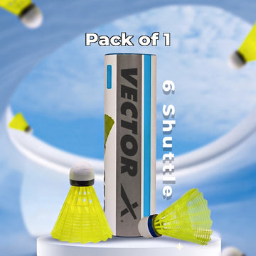 VECTOR X SC-250 Nylon Shuttle - Green (Medium, 77, Pack of 6)