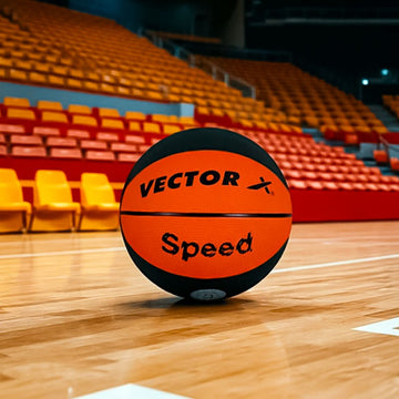 Vector X 8 Panel Speed Rubber Moulded Indoor/Outdoor Basketball with Butyl Bladder (Suitable for Practice/Match/Training) + Free Air Needle