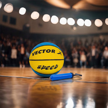 Vector X Speed Basketball Size 7 Rubber Moulded Indoor & Outdoor Basketball with Butyl Bladder, Training, Practice & Match Ball with Free Air Needle
