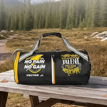 Vector X No Pain Gym Duffel 22L Sports Bag for Men and Women with Shoes Compartment Polyester | Front Utility Pocket |Durable Base | Adjustable Shoulder Strap