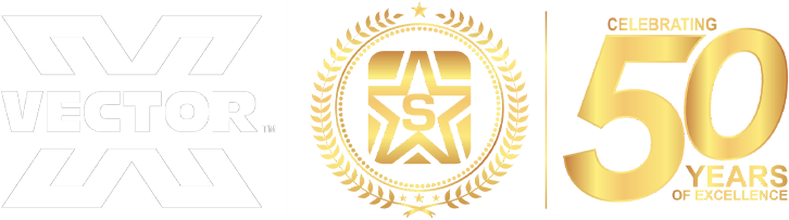 Vector X sports equipment, football shoes and fitness gear brand logo